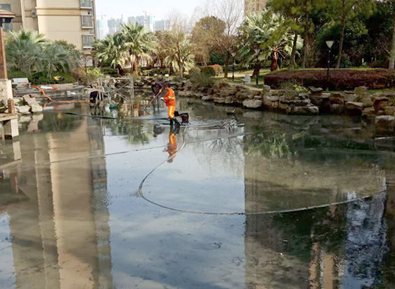 巩义景观池淤泥清理